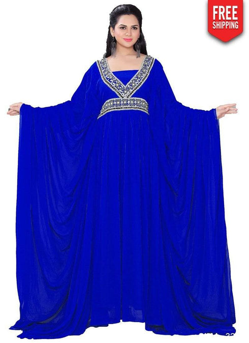 Farasha Style Kaftan With Designer Waist Belt